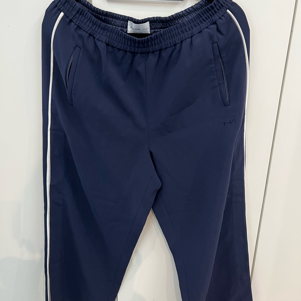 Babaton 1-01 navy with white stripe tear away pants